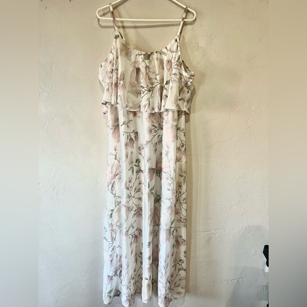 Show Me Your MUMU Caitlin Ruffle Maxi Dress 2XL Floral flowy women XXL